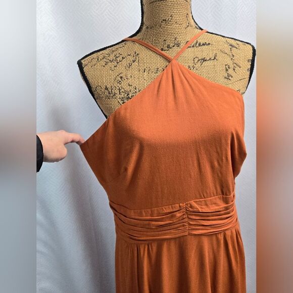 Urban Outfitters Linen Rayon Blend Sleeveless Dress Sz L - Picture 3 of 12